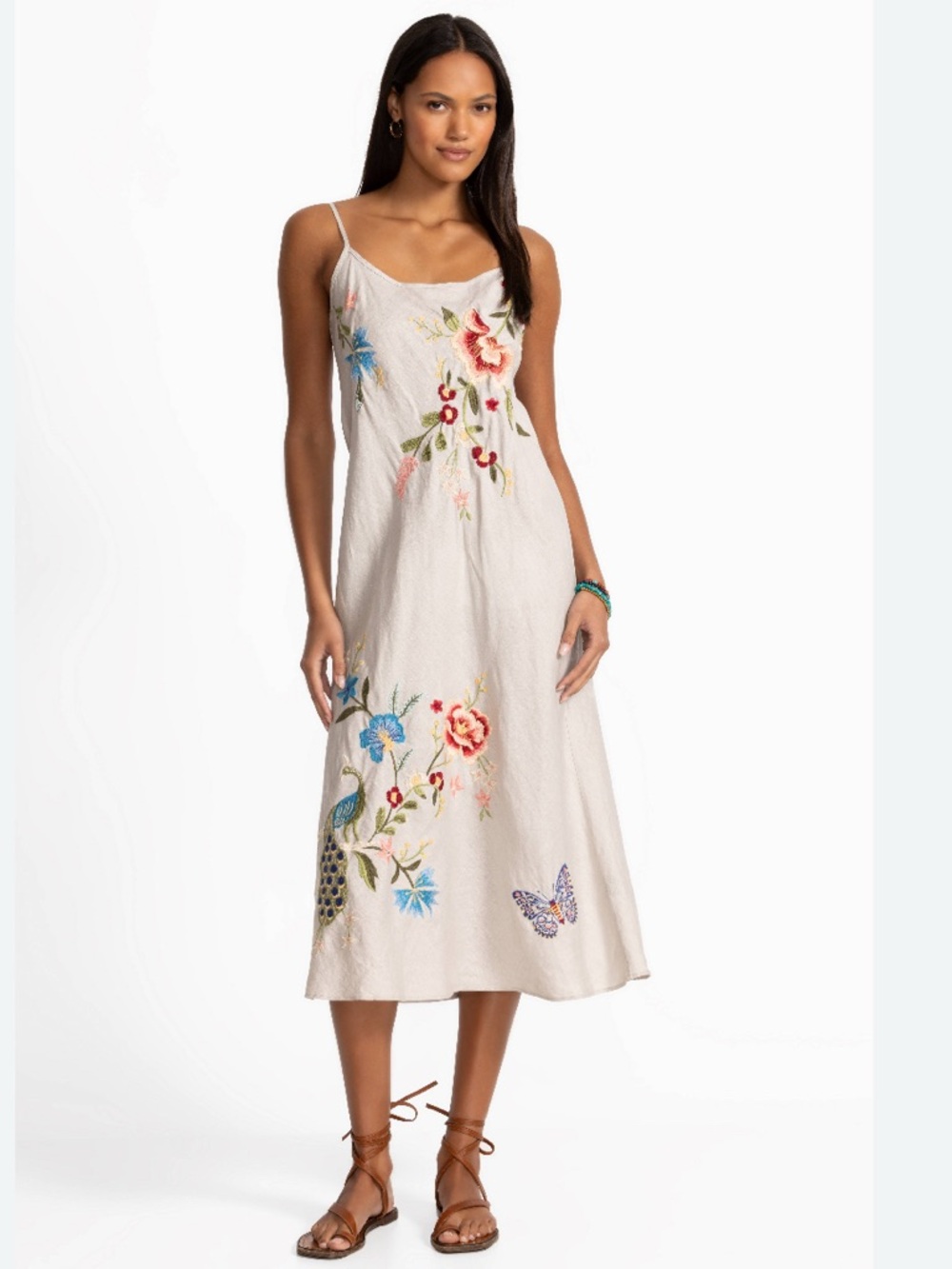 NWT Johnny Was Modern Linen Slip Dress Nicolette
